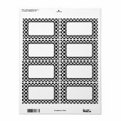 Zwart Wit Polka Dots Patroon Verzendlabel (Full Sheet)