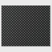 Zwart-wit Polka Dots Vaderdag Cadeaupapier (Vlak)