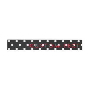 Zwart-wit Polka dots wrap rond labels Adreslabel Wikkel