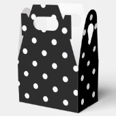 Zwart-wit polkadot patroon bruiloft bedankdoosjes (Geopend)