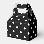 Zwart-wit polkadot patroon bruiloft bedankdoosjes (Voorkant Zijde)