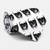 Zwart & Wit Pop Art Schedel Stropdassen (Opgerold)