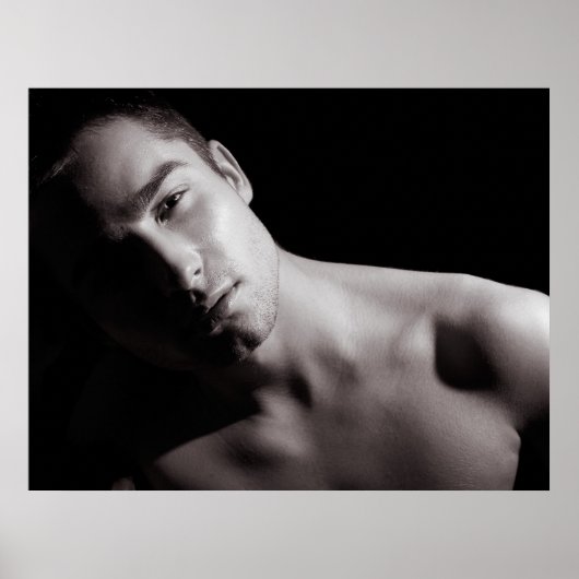 Zwart-wit portret poster (Voorkant)