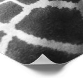 Zwart-wit portret van een giraffe poster (Hoek)