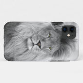 Zwart-wit portret van leeuw Case-Mate iPhone case (Achterkant (horizontaal))