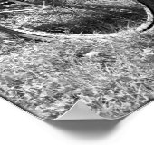 Zwart-wit  Poster Roodbloemen (Hoek)