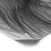 Zwart-wit potlood tekening meisje portret poster (Hoek)