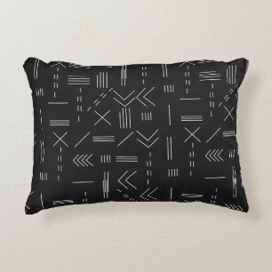 Zwart Wit Prachtig modern geometrisch patroon Accent Kussen