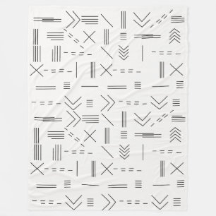 Zwart Wit Prachtig modern geometrisch patroon Fleece Deken