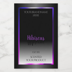 Zwart wit product Etiketten Blauw Paars Roze Lijst