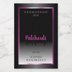 Zwart Wit Product Label Gamour Roze Paarse Frame Voedselcontainer Etiket