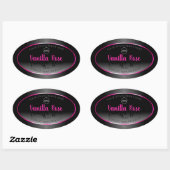 Zwart wit product Labels Glamor Roze Lijst Logo (Vel)