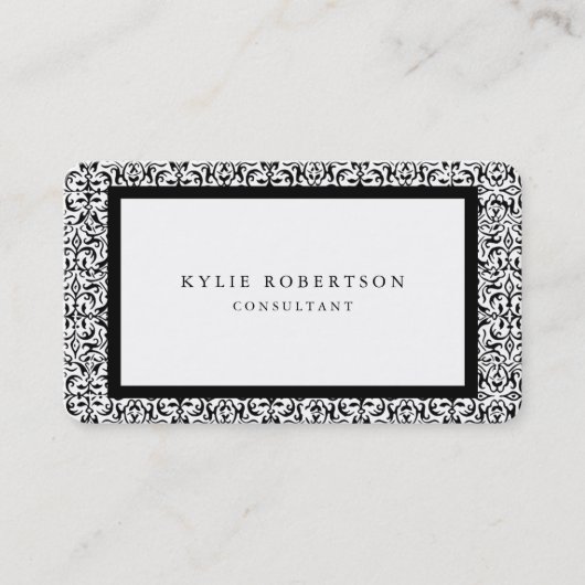 zwart-wit Professional klassiek Visitekaartje (Voorkant)