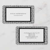 zwart-wit Professional klassiek Visitekaartje (Voorkant / Achterkant)