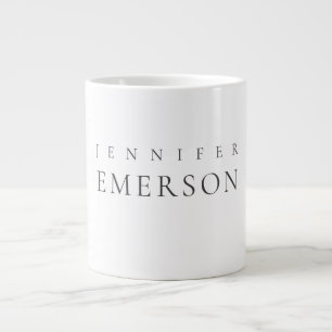 Zwart wit professioneel minimalistisch modern eenv extra grote beker