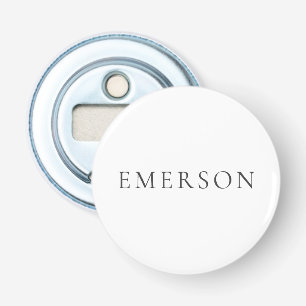 Zwart wit professioneel minimalistisch modern gewo button flesopener