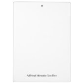 Zwart-wit Professionele Fietser Business Klembord (Achterkant)