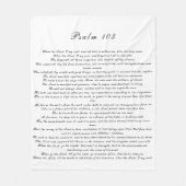 Zwart-wit Psalm 103 Scripture Text Modern Fleece Deken (Voorkant)