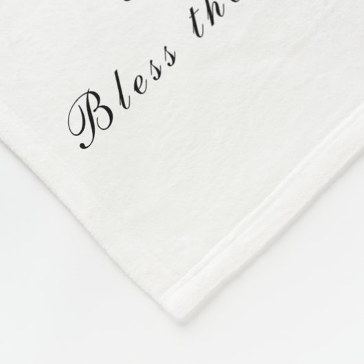 Zwart-wit Psalm 103 Scripture Text Modern Fleece Deken (Hoek)