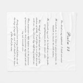 Zwart-wit Psalm 23 Bijbeltekst van scripts Modern Fleece Deken (Voorkant (Horizontaal))