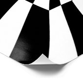Zwart-wit psychedelisch dambord perfect poster (Hoek)