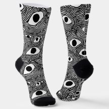 Zwart-wit psychedelisch ontwerp