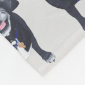 Zwart-wit Pug Dog Fleece Dekens (Hoek)