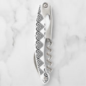 zwart-wit pulserend zebra hart Thunder_Cove Kurkentrekker (Achterkant)