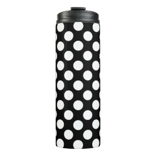 Zwart-wit puntpatroon thermosbeker