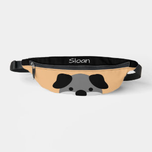 Zwart & Wit Puppy Dog Gepersonaliseerde Kinderen Heuptasje