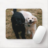 Zwart-wit puppy muismat (Met muis)