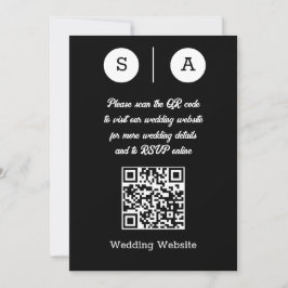 Zwart-wit QR-code, eenvoudig en chic Kaart