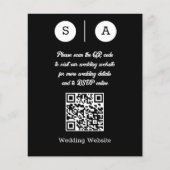 Zwart-wit QR-code, eenvoudig en chique Flyer (Voorkant)