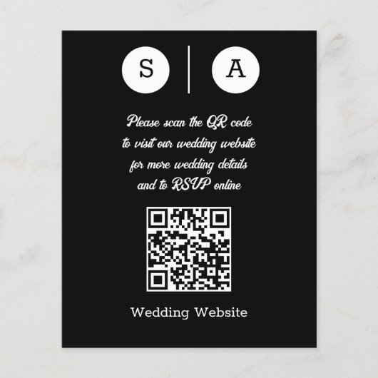 Zwart-wit QR-code, eenvoudig en chique Flyer (Voorkant)