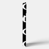 Zwart-wit Quatrefoil personaliseert Monogram Case-Mate iPhone Case (Achterkant / Rechts)