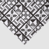 Zwart-wit quilten tissuepapier (Detail)