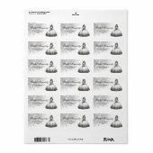 Zwart & Wit Quinceañera Meisje Etiket (Full Sheet)