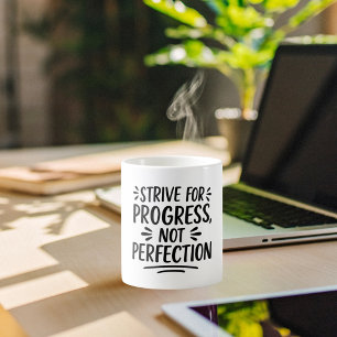 Zwart wit quote motivatie koffiemok