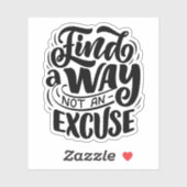 Zwart-wit  Quotes Sticker (Vel)