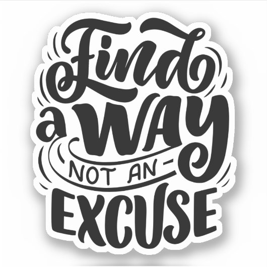 Zwart-wit  Quotes Sticker (Voorkant)