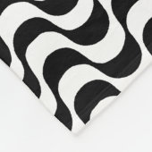 Zwart-wit R.J. Waves Fleece Deken (Hoek)