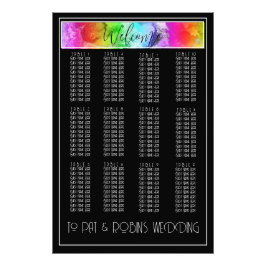 Zwart-wit Rainbow Ink Zitting Grafiek Print Foto Afdruk