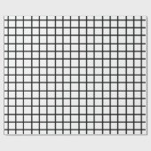 zwart-wit rasterpatroon - Gift Wrap Cadeaupapier (Vlak)