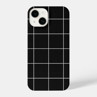 Zwart-wit rasterpatroon iPhone 14 hoesje