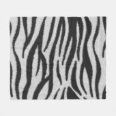 Zwart-wit Realistisch Zebra Bont Textuur Fleece Deken (Voorkant (Horizontaal))