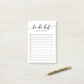Zwart-wit Relax Script To Do List Post-it® Notes (Op bureau)