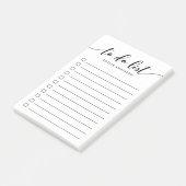 Zwart-wit Relax Script To Do List Post-it® Notes (Schuin)