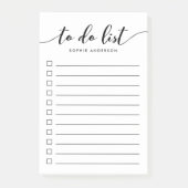 Zwart-wit Relax Script To Do List Post-it® Notes (Voorkant)