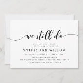 Zwart Wit Relax Script Trouwdag Feestje Kaart (Voorkant)