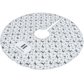 Zwart & Wit Rendier Patroon Monogram Boomrok Kerstboom Rok (Gekanteld)
